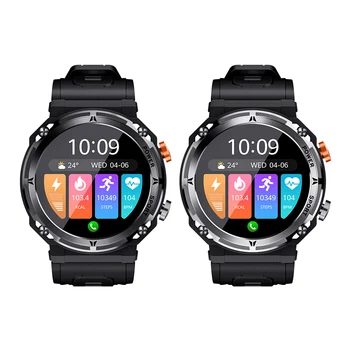 1,39-дюймовые смарт-часы, совместимые с Bluetooth, спортивные интеллектуальные часы, часы с монитором сердечного ритма, часы с магнитным зарядным кабелем 4