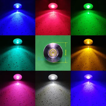 1 Вт D34 E27 E26 Красный/Синий /Зеленый /Желтый /Белый /Голубой/Фиолетовый /ИК/Светодиодный Точечный светильник для Аквариума с Растениями 3