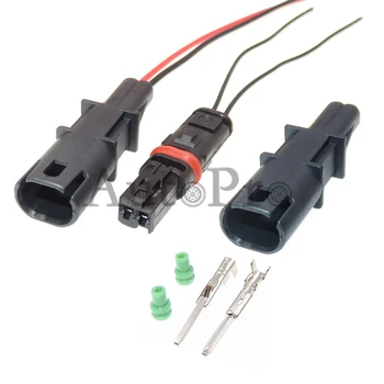 1 Комплект светодиодных ламп с автоматическим отключением тока на 2 отверстия для модификации автомобиля BMW, штекерный разъем питания с кабелями 5