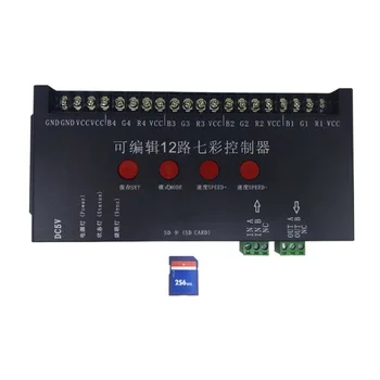 1 шт./лот DC5V-24V DIY-USB Контроллер Программирования SD-карты 12-Полосный Симфонический Декодер Управления Для RGB Полноцветных Полосовых Модулей 13