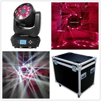 10 фонарей с мини-подвижной головкой flycase high bright 6x25 Вт dj pro beam led moving head disco stage light