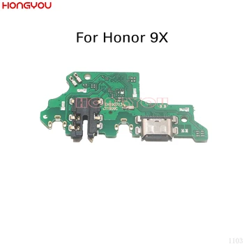 10 Шт. Для Huawei Honor 9X HLK-AL00 HLK-AL10/Honor 9X Pro Док-станция для Зарядки через USB Плата Зарядного Устройства Разъем Порта Гибкий Кабель 4