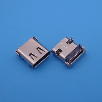 10шт высокоскоростной разъем USB 3.1 Type C 24Pin 4Legs для монтажа на печатной плате с припоем. 3