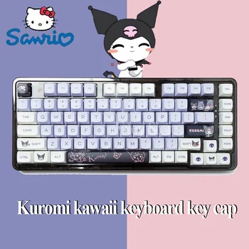 146 Клавиш Sanrio Kuromi Kawaii Keycap Xda Height Pbt Механическая Клавиатура Key Cap Для девочек Игровые Колпачки Для Ключей Геймеры Школьный Офис 14