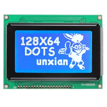 1ШТ 12864A 128X64 Графический Точечный ЖК-модуль 20P Интерфейс Синий Дисплей KS0108/KS0107 Экран ABG12864A-05 Размеры 93x70 6