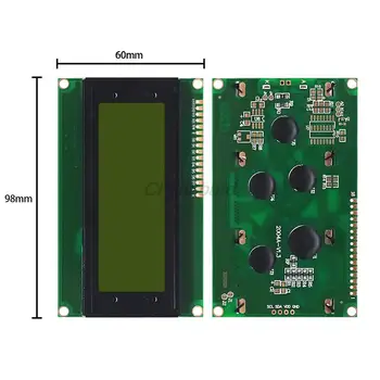 1ШТ СМАРТ-электроника ЖК-модуль Дисплей Монитор LCD2004 2004 20 * 4 20X4 5 В Символ Синий/зеленый экран с подсветкой 2