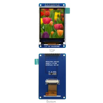 2,0-дюймовый цветной RGB 65 8-контактный 4-строчный интерфейс SPI IPS st7789 разрешение 320 * 240 IPS полноэкранная панель 4