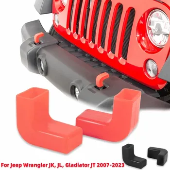 2 шт./компл. Крышка Буксировочного Крюка Переднего Бампера для Jeep Wrangler JK, JL, Gladiator JT 2007-2023 9