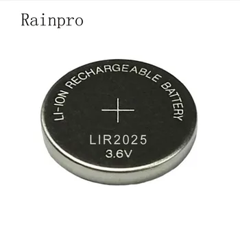  2 шт./ЛОТ LIR2025 2025 Новая перезаряжаемая кнопочная батарея 3,6 В литий-ионная аккумуляторная батарея 8