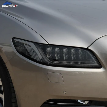 2 шт. Черная защитная пленка для автомобильных фар, прозрачная наклейка из ТПУ для Lincoln Continental 2016-На аксессуары 8