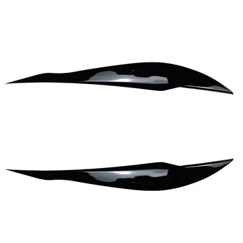 2 шт., яркая черная Передняя крышка фары, головной свет, накладка для век и бровей, АБС для BMW F30 F35 2013-2019 10