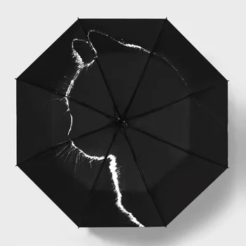 2023 Новейший автоматический зонт Автоматический зонт от солнца с защитой от дождя и ультрафиолета Мужчины и женщины Один и тот же котенок 11
