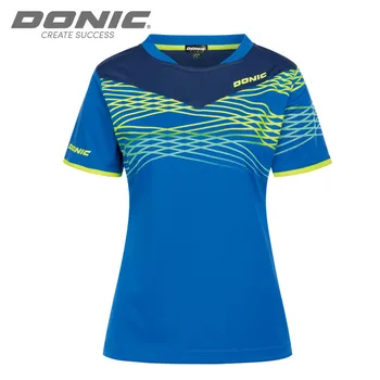 2023 Футболка Donic, одежда для настольного тенниса, спортивная одежда, джерси, женские спортивные топы, быстросохнущая одежда с коротким рукавом 4