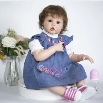 24-Дюймовая новоприбывшая кукла для мамы и детей для малышей, мягкая кукла для тела из ткани, игрушки для детей, подарки на День рождения 1