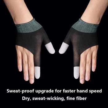 2шт Перчатки для игры с сенсорным экраном, защищающие от пота, не чувствительные к царапинам, с рукавом для большого пальца для игрового контроллера PUBG Moblie Hand Cover 16
