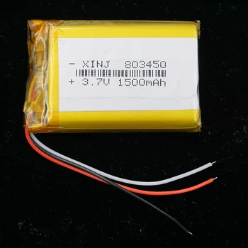 3,7 В 1500 мАч 803450 Термистор 3 Провода Полимерный LiPo Перезаряжаемый Аккумулятор Для GPS DashCam Спутниковой Навигации PDA MID LED Bluetooth Динамик 11