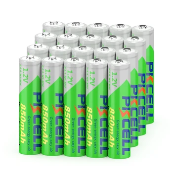 32шт Предварительно заряженных батарейки PKCELL емкостью 850 мАч AAA, 1,2 В NIMH-аккумуляторная батарея AAA и 8ШТ батарейных отсеков AAA с более чем 1200 циклами работы 7