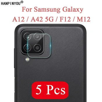 5 Шт./лот Для Samsung Galaxy A12 A42 5G F12 M12 Ультратонкий Прозрачный Протектор Объектива Задней Камеры Из Мягкого Закаленного Стекла Защитная Пленка 1