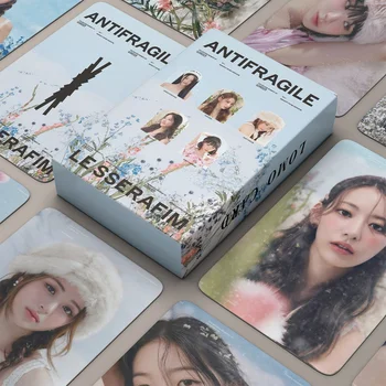55 шт. /упак. LE SSERAFIM Новый альбом ANTIFRAGILE Lomo Card HD Фотопечать, открытки, фотографии для фанатов, собранные подарки 8