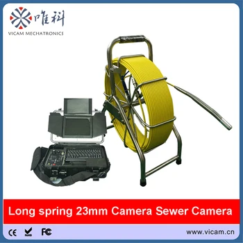 8-дюймовый монитор полноцветная видеокамера для осмотра канализации 60-метровая камера из стекловолоконной трубки с гибкой длинной пружинной головкой камеры V8-3388 9