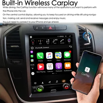 Android 13 Автомобильный Радиоприемник Автомобильный Мультимедийный Видеоплеер Для Opel Insignia Buick Regal 2009-2013 Tesla Экран 2Din 4G Carplay WIFI GPS 13