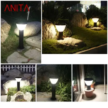 ANITA Современные Уличные солнечные лампы для газона, светодиодные Водонепроницаемые садовые светильники для внутреннего дворика, виллы на крыльце 13