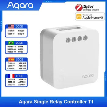 Aqara T1 с одним реле, беспроводной релейный контроллер Zigbee для таймеров умного дома, умный переключатель дистанционного управления Homekit 6