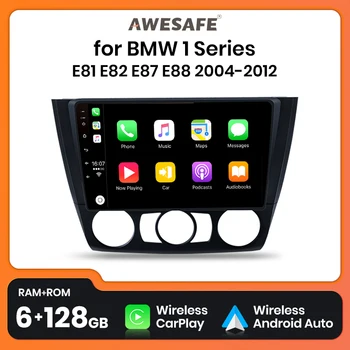 AWESAFE PX9 Plus AI Voice Беспроводное Автомобильное радио CarPlay Auto Для BMW 1 Серии E81 E82 2004-2012 Автомобильный Мультимедийный GPS 2din автомагнитола 16