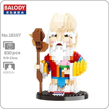 Balody 18107 Китайская легенда Бог долголетия Персик 3D Модель DIY Мини Алмазные блоки Кирпичи Строительная игрушка для детей Подарок без коробки