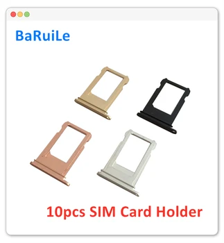 BaRuiLe 10шт Лоток для SIM-карт для iphone 6 6S Plus 7G 7P 8 8Plus X Слот для Держателя SIM-карты Ремонт Адаптера Запасные Части 8