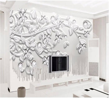 beibehang papier peint Пользовательские обои простые новые китайские 3D стерео прозрачные украшения обои для гостиной papel de parede 3