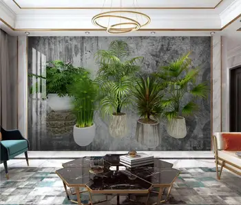 beibehang Пользовательские обои с растениями в горшках из Юго-Восточной Азии, фон для дома, 3D обои для гостиной, спальни 19