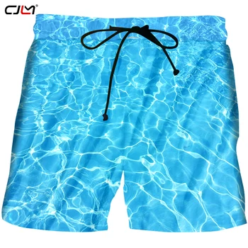 CJLM Мужские пляжные шорты Novel с 3D принтом, синие водные шорты, Красивый Мужчина в стиле хип-хоп, океанская волна, большой Размер 5XL 6