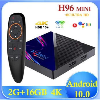 H96 Mini V8 Smart TV Box Android 10,0 2 ГБ ОЗУ 16 ГБ ПЗУ RK3228A Четырехъядерный 1080p 4K HD 2,4 G Одиночный Wifi Медиаплеер телеприставка 10