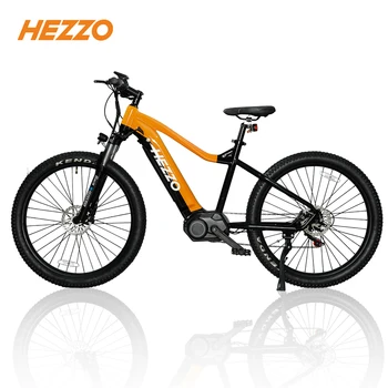 HEZZO 48 В 500 Вт Средний Привод 27,5 Дюймов Ebike Электрический Горный Велосипед 15Ah LG XCM Вилка E-bike Shimano 7 Скоростной Мопед Гибрид Унисекс Emtb 7
