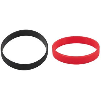HFES, 2 предмета, модный эластичный браслет из силиконовой резины, браслет-манжета, браслет, черный и красный 11