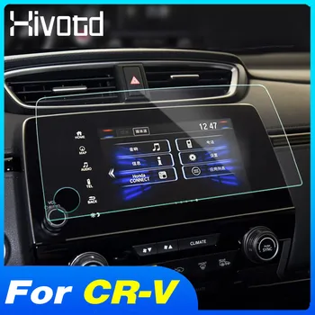 Hivotd Закаленное стекло, Навигационная пленка, Прозрачный экран, Противоизносные Аксессуары для укладки, Защита автомобиля для Honda CR-V CRV 2017-2021 1