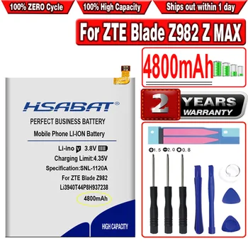 HSABAT 4800 мАч Li3940T44P8h937238 Аккумулятор для ZTE Blade ZMAX Z MAX Z982 2