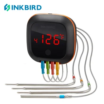 INKBIRD IBT-4XS Обновил Бытовой Bluetooth-Термометр Для Мяса с 4 Зондами Для Приготовления на Гриле 150 футов Беспроводной с Таймером Сигнализации Температуры 3