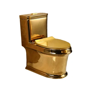 Inodoros dorados, producción de inodoros galvanizados dorados, inodoros empotrados dorados 11