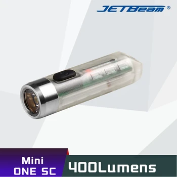 JETBEAM MINI ONE SC USB Перезаряжаемый 400-люменный Флуоресцентный Отбеливающий агент для обнаружения Прочного пластикового брелка-фонарика 8