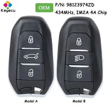 KEYECU OEM Keyless Go Smart Пульт Дистанционного Управления Автомобильный Ключ С 3 Кнопками 434 МГц IM2A 4A Чип для Peugeot 308 508 для Citroen 2010-2019 13