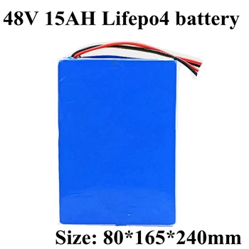 Lifepo4 48v 15Ah аккумуляторная батарея литий-ионная пвх батарея для скутера DIY ebike литиевая батарея 500w 1000w + зарядное устройство 3A 4