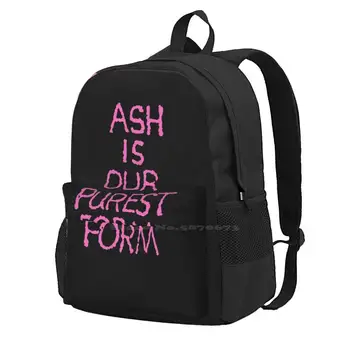 Lil Peep Pink Ash-Это Наша Самая Чистая Форма Мода Для Путешествий Ноутбук Школьный Рюкзак Сумка Rip Lil Peep Татуировки Peep Музыка Тексты Песен Beamer 9