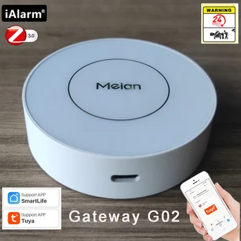 Meian iAlarm G02 Многорежимная Связь Tuya Zigbee Hub Хост-Шлюз Безопасности Smart Life Wifi Беспроводная Сигнализация Bluetooth