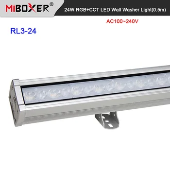 MiBoxer длиной 0,5 м 24 Вт RGB + CCT Светодиодный Светильник для Омывания Стен Водонепроницаемый IP66 С Высоким Напряжением Затемнения Наружный Светильник 2.4 G Пульт Дистанционного управления 10