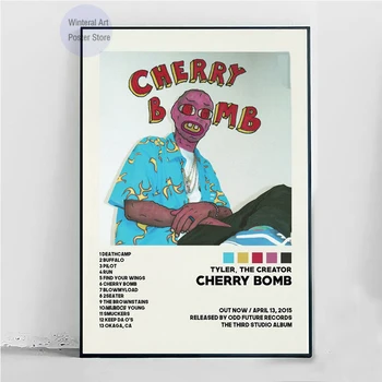 MT701 Тайлер, создатель Cherry Bomb, обложка альбома рэп-музыки, Настенная художественная картина, холст, живопись, плакат, принты для гостиной, домашний декор 4