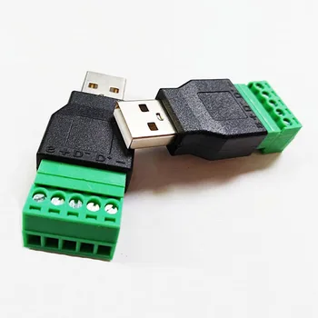NCHTEK USB 2.0 Type A Штекерно-5-контактный винт с разъемом адаптера Shield Terminal Plug/Бесплатная Доставка/2ШТ 6