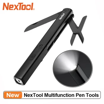 NexTool Многофункциональные Инструменты для ручек N1 3 в 1 Портативный Фонарик Ножницы Нож USB Перезаряжаемые Водонепроницаемые Инструменты для кемпинга на открытом воздухе 5