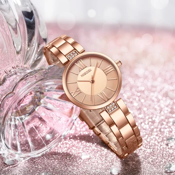 NIBOSI Топовый бренд Новые женские часы Элегантное зеркало в виде ромба Оригинальные кварцевые женские наручные часы Водонепроницаемые часы из нержавеющей стали 8